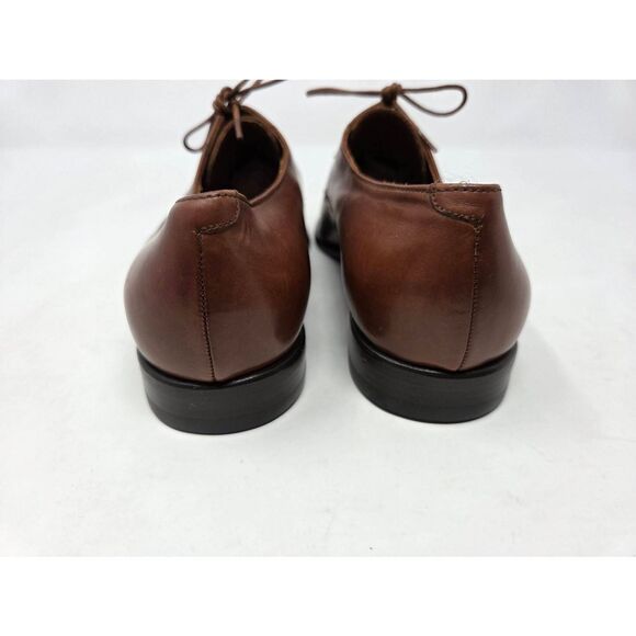 COACH WOMENS OXFORD DERBY BROWN LEATHER PLAIN TOE SIZE 7 M EUC ITALY - Picture 4 of 9